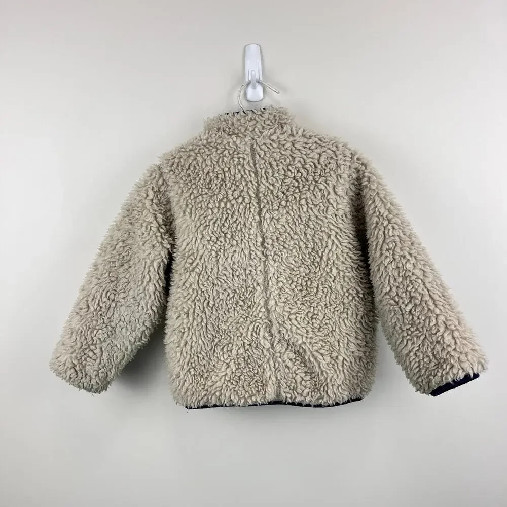 Patagonia Baby Retro-X Fleece Jacket Natural w/ Navy 2T